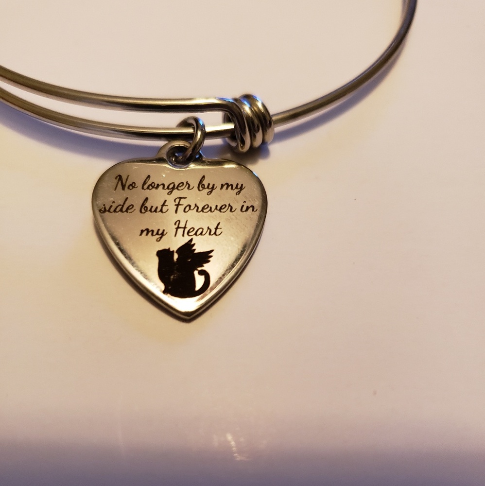 Silver tone Cat Bracelet